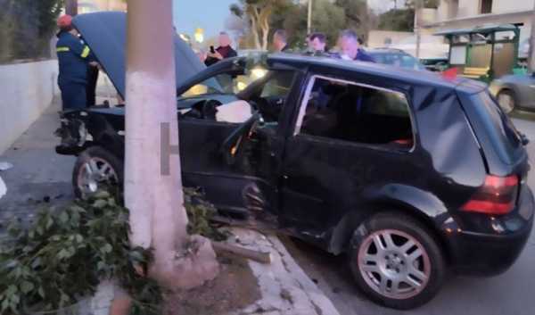 Χανιά: Σοβαρό τροχαίο ατύχημα με εκτροπή ΙΧ στην Παρηγοριά | φωτο
