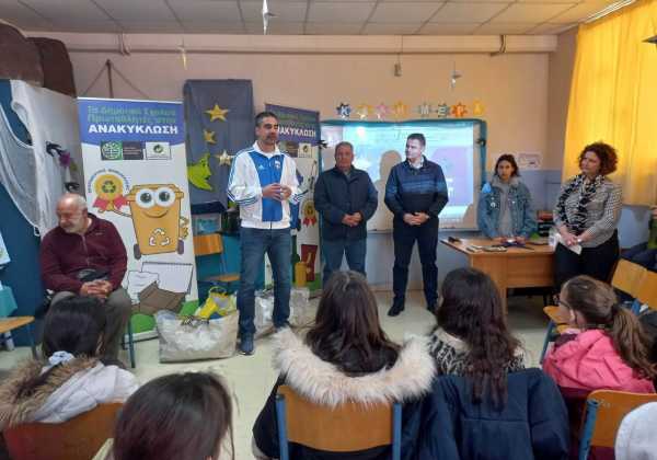 Βασίλης Κουρνέτας: Στο Δημοτικό Σχολείο Γουρνών ο Ολυμπιονίκης για την ανακύκλωση